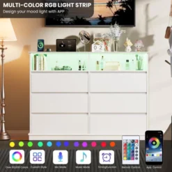 6/8 Drawer Dressers For Bedroom, Chest Of Drawers With Deep Drawers, Large Double Dresser For Closet With Wide Top, Horizontal Wooden Dresser 10 6/8 Drawer Dressers For Bedroom, Chest Of Drawers With Deep Drawers, Large Double Dresser For Closet With Wide Top, Horizontal Wooden Dresser -Garvee Sales GUEST ee30ee90 9fd3 4548 91ee f41c3b3755f8