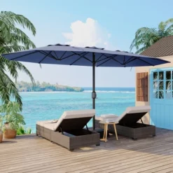 Outdoor Double-Sided Rectangle Market Umbrella, 15FT Large Patio Umbrellas With Base Included, Double-Topped Patio Umbrella For Poolside Lawn Backyard 15 Outdoor Double-Sided Rectangle Market Umbrella, 15FT Large Patio Umbrellas With Base Included, Double-Topped Patio Umbrella For Poolside Lawn Backyard -Garvee Sales GUEST eeb36e29 7c8d 45c5 9ddb 64955bfbeb4d