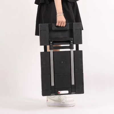 Portable Heavy Duty Folding Hand Truck 330lbs, 6 Wheels Collapsible Luggage Dolly Cart With 1 Elastic Ropes - Compact Trolley Cart For Easy Moving 4 Portable Heavy Duty Folding Hand Truck 330lbs, 6 Wheels Collapsible Luggage Dolly Cart With 1 Elastic Ropes - Compact Trolley Cart For Easy Moving - Image 4