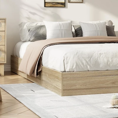 Wood Platform Bed Frame,Wooden Bed Frame Without Headboard, Wood Slat Support,No Box Spring Needed, Easy Assembly 4 Wood Platform Bed Frame,Wooden Bed Frame Without Headboard, Wood Slat Support,No Box Spring Needed, Easy Assembly - Image 4