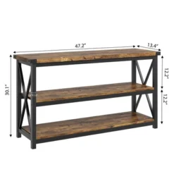 Whizmax Industrial Console Table For Entryway, 47.2" Narrow Entryway Table With Storage, 3 Tier Wood Sofa Table For Living Room, Hallway, ,Entryway 14 Whizmax Industrial Console Table For Entryway, 47.2" Narrow Entryway Table With Storage, 3 Tier Wood Sofa Table For Living Room, Hallway, ,Entryway -Garvee Sales GUEST ef95e85a 1b16 4275 97db f66db0dc6a10