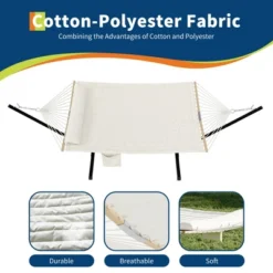 Instant-Setup 2-Person Hammock With Steel Stand – Portable Outdoor Hammock For Camping, (White & Black Stripe) 14 Instant-Setup 2-Person Hammock With Steel Stand – Portable Outdoor Hammock For Camping, (White & Black Stripe) -Garvee Sales GUEST f0b40eab 914f 4342 8396 038122b9d2a5