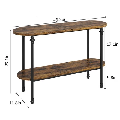 Whizmax Console Table, 43.3" Entryway Table With Storage, 2 Tier Sofa Table, Behind Couch Table For Living Room, Hallway, Entryway 7 Whizmax Console Table, 43.3" Entryway Table With Storage, 2 Tier Sofa Table, Behind Couch Table For Living Room, Hallway, Entryway - Image 7