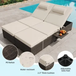 Garvee Outdoor Chaise Lounge Chairs, Set Of 2 Wicker Patio Reclining Chairs With Adjustable Backrest, Rattan Lounger For Pool 13 Garvee Outdoor Chaise Lounge Chairs, Set Of 2 Wicker Patio Reclining Chairs With Adjustable Backrest, Rattan Lounger For Pool -Garvee Sales GUEST f17ae3c2 10ac 47aa 884f f62de5d12305 1