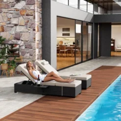 Garvee Outdoor PE Wicker Chaise Lounge Chairs Set Of 2 Patio Brown Rattan Reclining Chair Adjustable Backrest Pool Sunbathing Recliners 14 Garvee Outdoor PE Wicker Chaise Lounge Chairs Set Of 2 Patio Brown Rattan Reclining Chair Adjustable Backrest Pool Sunbathing Recliners -Garvee Sales GUEST f26e4639 8f0f 4581 97b5 2286aae4ab5e