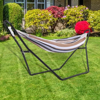Heavy-Duty Steel Hammock Stand For 2 People, Portable Design,for 9.5 To 14 Ft Hammocks,Ideal For Outdoor Balconies, Porches, Patios And Backyards. 8 Heavy-Duty Steel Hammock Stand For 2 People, Portable Design,for 9.5 To 14 Ft Hammocks,Ideal For Outdoor Balconies, Porches, Patios And Backyards. - Image 8
