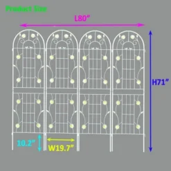 4 Pack Metal Garden Trellis 71" X 19.7" Rustproof Trellis For Climbing Plants Outdoor Flower Support Cream White 8 4 Pack Metal Garden Trellis 71" X 19.7" Rustproof Trellis For Climbing Plants Outdoor Flower Support Cream White -Garvee Sales GUEST f3cea783 7a32 431e 8b66 3bab061418e8