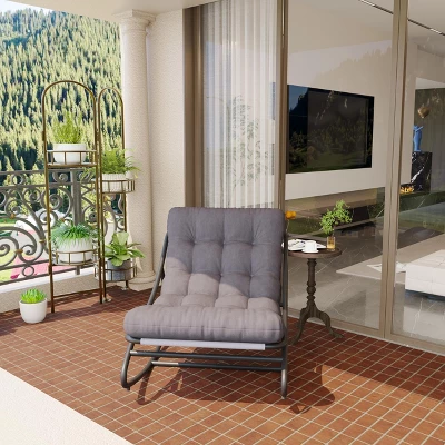 Garvee Outdoor Rocking Chairs, Comfortable Lounging Chair With Removable Cushions, Sturdy Metal Frame, Padded Seat For Patio, Garden & Living Room 6 Garvee Outdoor Rocking Chairs, Comfortable Lounging Chair With Removable Cushions, Sturdy Metal Frame, Padded Seat For Patio, Garden & Living Room - Image 6