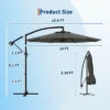 Garvee 10FT Cantilever Umbrella Outdoor Patio, Patio Umbrella With Lift & Tilt Adjustment, UV Protection, Fade Resistant For Deck, Pool, Gray
