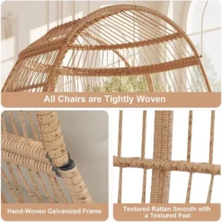 Modern Rattan Egg Chair - Waterproof Outdoor Patio Lounge Chair With Thick Cushion 12 Modern Rattan Egg Chair - Waterproof Outdoor Patio Lounge Chair With Thick Cushion -Garvee Sales GUEST f583a52e 7843 4a42 b1af 7d49f289ec54