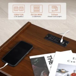 Nightstand With Storage – Mid Century Modern Bedroom Side Table Built-in Charging Station With 2 USB Ports & 2 Power Outlets 10 Nightstand With Storage – Mid Century Modern Bedroom Side Table Built-in Charging Station With 2 USB Ports & 2 Power Outlets -Garvee Sales GUEST f5f44f08 7b57 4d72 b481 1814e01afe08