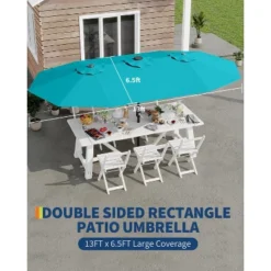 13ft Large Patio Umbrella, Outdoor Double-Sided Rectangle Market Umbrella Outside Umbrellas For Poolside Lawn Backyard 9 13ft Large Patio Umbrella, Outdoor Double-Sided Rectangle Market Umbrella Outside Umbrellas For Poolside Lawn Backyard -Garvee Sales GUEST f6125985 7f7e 434a baf0 d86d2e3a4b88