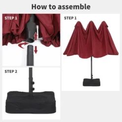 Patio Umbrellas, 15FTx9FT Patio Double-Sided Umbrella, Outdoor Rectangle Market Umbrella For Patio, Lawn & Garden And Poolside -Garvee Sales GUEST f681414d 5768 468a 9482 ae4716270311