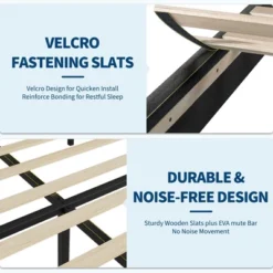 Bed Frame With Adjustable Headboard, Linen Fabric Upholstered, Heavy Duty Mattress Foundation, No Box Spring Needed 14 Bed Frame With Adjustable Headboard, Linen Fabric Upholstered, Heavy Duty Mattress Foundation, No Box Spring Needed -Garvee Sales GUEST f6edf83d a22c 4c5e 9d87 62f34807ef61 1