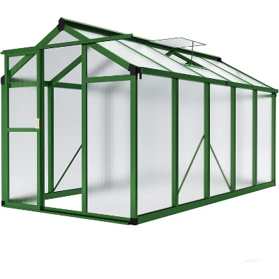 Garvee Greenhouse For Outdoors, Polycarbonate Greenhouse With Quick Setup Structure And Roof Vent, Aluminum Greenhouses Heavy Duty For Garden, Lawn 7 Garvee Greenhouse For Outdoors, Polycarbonate Greenhouse With Quick Setup Structure And Roof Vent, Aluminum Greenhouses Heavy Duty For Garden, Lawn - Image 7