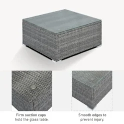 8-Pieces Patio Furniture Set, Sectional Couch With 2 Ottomans, Coffee Table, Corner Sofa, 4 Single Sofa, Anti Slip Feet, For Garden, Beige 13 8-Pieces Patio Furniture Set, Sectional Couch With 2 Ottomans, Coffee Table, Corner Sofa, 4 Single Sofa, Anti Slip Feet, For Garden, Beige -Garvee Sales GUEST f8c0421d a24a 4110 9543 78ebdfe8a721