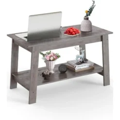 Coffee Table, Small Living Room Tables, 2-Tier Rustic Coffee Table For Living Room, Modern Farmhouse Rectangular Wood Table For Home 19 Coffee Table, Small Living Room Tables, 2-Tier Rustic Coffee Table For Living Room, Modern Farmhouse Rectangular Wood Table For Home -Garvee Sales GUEST f8ced403 f4ea 4858 af75 2ed7bb4a7808