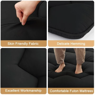 Foldable Futon Mattress Solid Color Floor Mattress Japanese Floor Bed Tatami Mattresses For Dorm Living Room 4 Foldable Futon Mattress Solid Color Floor Mattress Japanese Floor Bed Tatami Mattresses For Dorm Living Room - Image 4