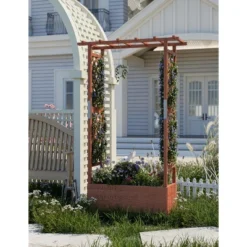 Raised Garden Bed With Trellis, Wood Planter Box With Side Trellis, Hanging Roof, And Drainage Holes, For Climbing Plants, Vines, Flowers 17 Raised Garden Bed With Trellis, Wood Planter Box With Side Trellis, Hanging Roof, And Drainage Holes, For Climbing Plants, Vines, Flowers -Garvee Sales GUEST fa3446b7 5efd 48a2 9dd8 764d20820e87