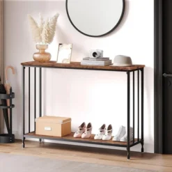 Whizmax Console Table, Sofa Tables Narrow Entryway Table With Shelves And Metal Frame For Living Room, Foyer, Bedroom 11 Whizmax Console Table, Sofa Tables Narrow Entryway Table With Shelves And Metal Frame For Living Room, Foyer, Bedroom -Garvee Sales GUEST fa672d9d 9364 49bb 9f16 bcd91dd3c804