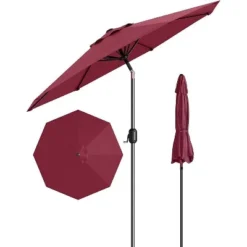 9FT Patio Umbrella Outdoor, Market, Table Umbrella With Push Button Tilt And Crank, 8 Sturdy Ribs For Garden, Pool, Deck, Backyard 15 9FT Patio Umbrella Outdoor, Market, Table Umbrella With Push Button Tilt And Crank, 8 Sturdy Ribs For Garden, Pool, Deck, Backyard -Garvee Sales GUEST fae4093d acb0 4581 90c7 1da9a9606dff