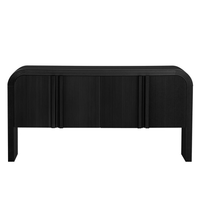 63" Wooden Console Table, Accent Sideboard Buffet Cabinet With Adjustable Shelves,Narrow Sofa Foyer Table For Living Room Hallway Entryway 4 63" Wooden Console Table, Accent Sideboard Buffet Cabinet With Adjustable Shelves,Narrow Sofa Foyer Table For Living Room Hallway Entryway - Image 4