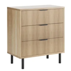 Modern Fluted 3/5/6 Drawer Dresser With Metal Legs, Wood Chest Of Drawers Storage Cabinet, Nightstand Organizer For Bedroom, Entryway, Hallway -Garvee Sales GUEST fb59bfd9 38e1 4d1d 9157 bedc3c30f768