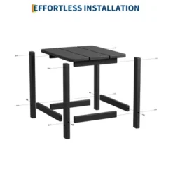 HDPE Adirondack Square Outdoor Side Table,Weather Resistant & Easy Assembly Patio End Tables,Durable Small Patio Table For Beach,Pool, Balcony, Porch -Garvee Sales GUEST fc9dee6a 4637 4ad9 8afb 045123747a96