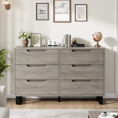 Garvee 6 Dresser For Bedroom, 47.2" Wide Dresser, Freestanding Vertical Drawer Cabinet With Storage, Wooden Closet Storage Chest For Bedroom 1 Garvee 6 Dresser For Bedroom, 47.2" Wide Dresser, Freestanding Vertical Drawer Cabinet With Storage, Wooden Closet Storage Chest For Bedroom