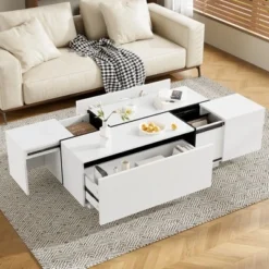 Coffee Table With Hidden Storage - Wide Tabletop, 2 Hidden Storage Space And 2 Large Drawers, Modern Design 13 Coffee Table With Hidden Storage - Wide Tabletop, 2 Hidden Storage Space And 2 Large Drawers, Modern Design -Garvee Sales GUEST fdbc66f2 7c74 43b0 b3d9 3424ad2097c0