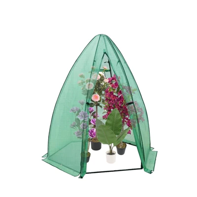 Portable Hexagonal Greenhouse For Outdoor Plants, Heavy Duty PE Cover, Zippered Door & Mesh Window, Plant Protection From Animals & Weather 7 Portable Hexagonal Greenhouse For Outdoor Plants, Heavy Duty PE Cover, Zippered Door & Mesh Window, Plant Protection From Animals & Weather - Image 7