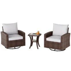 GARVEE Patio Wicker Swivel Rocker Chairs, 3 Piece Outdoor Rattan Patio Furniture Set With Comfy Cushions Tempered Glass Top Table, Bistro Chair Sets 16 GARVEE Patio Wicker Swivel Rocker Chairs, 3 Piece Outdoor Rattan Patio Furniture Set With Comfy Cushions Tempered Glass Top Table, Bistro Chair Sets -Garvee Sales GUEST fdd02961 1000 475f 9cab 5c5ee2ca77d7