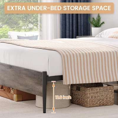 Garvee Bed Frame With Wooden Headboard And Footboard,Metal Bed Frame, No Box Spring Needed, 14 Inch Easy To Assemble Noise Free Mattress Foundation 6 Garvee Bed Frame With Wooden Headboard And Footboard,Metal Bed Frame, No Box Spring Needed, 14 Inch Easy To Assemble Noise Free Mattress Foundation - Image 6