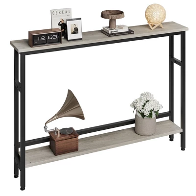 Whizmax 39.4" Narrow Sofa Table, 2 Tier Skinny Console Table With Adjustable Shelf, Slim Behind Couch Table For Living Room, Entryway, Hallway 10 Whizmax 39.4" Narrow Sofa Table, 2 Tier Skinny Console Table With Adjustable Shelf, Slim Behind Couch Table For Living Room, Entryway, Hallway - Image 10