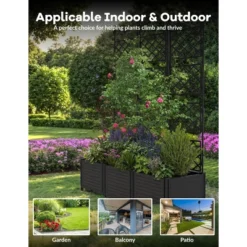 Plastic Plant Box With Plastic Trellis, With Trellis Planter For Climbing Plant Outdoor Planter Box Privacy Screen, For Backyard Patio 11 Plastic Plant Box With Plastic Trellis, With Trellis Planter For Climbing Plant Outdoor Planter Box Privacy Screen, For Backyard Patio -Garvee Sales GUEST fe378650 dda7 4928 a32e 945c482a98d0