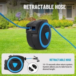 Retractable Garden Hose Reel 5/8 Inch X 82 Ft Wall Mount With 9-Pattern Nozzle 9 Retractable Garden Hose Reel 5/8 Inch X 82 Ft Wall Mount With 9-Pattern Nozzle -Garvee Sales GUEST fe5a0973 a910 4faf b23c 969de08e341c 5