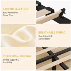 Twin/Full/Queen/King Size Bed Frame With Adjustable Headboard 11 Twin/Full/Queen/King Size Bed Frame With Adjustable Headboard -Garvee Sales GUEST fe806242 da44 42ca 889a 369846870f67