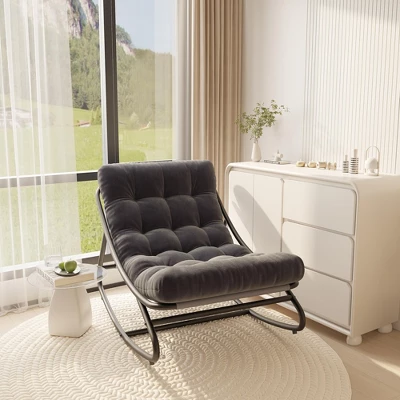 Garvee Outdoor Rocking Chairs, Comfortable Lounging Chair With Removable Cushions, Sturdy Metal Frame, Padded Seat For Patio, Garden & Living Room 5 Garvee Outdoor Rocking Chairs, Comfortable Lounging Chair With Removable Cushions, Sturdy Metal Frame, Padded Seat For Patio, Garden & Living Room - Image 5