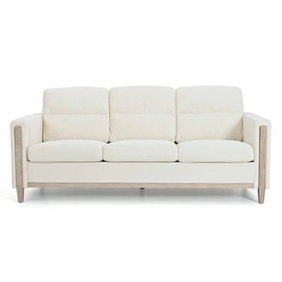 79.5" Modern 3 Seater Sofa Couch, Comfy Couches With Side Pocket & Cushion, Upholstered Deep Seat Sofa For Living Room Apartment Bedroom 3 79.5" Modern 3 Seater Sofa Couch, Comfy Couches With Side Pocket & Cushion, Upholstered Deep Seat Sofa For Living Room Apartment Bedroom - Image 3