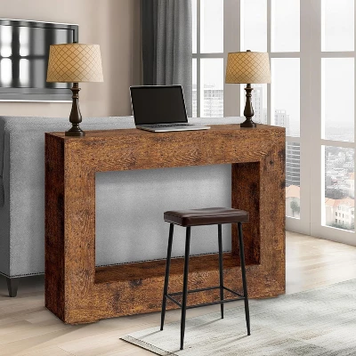 47" Farmhouse Console Table With Storage Shelf, Wood Sofa Table Behind Couch 4 47" Farmhouse Console Table With Storage Shelf, Wood Sofa Table Behind Couch - Image 4